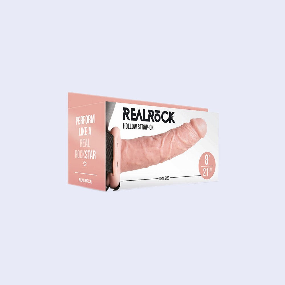 Realrock Hollow Strap-On 8 Inch Dildo