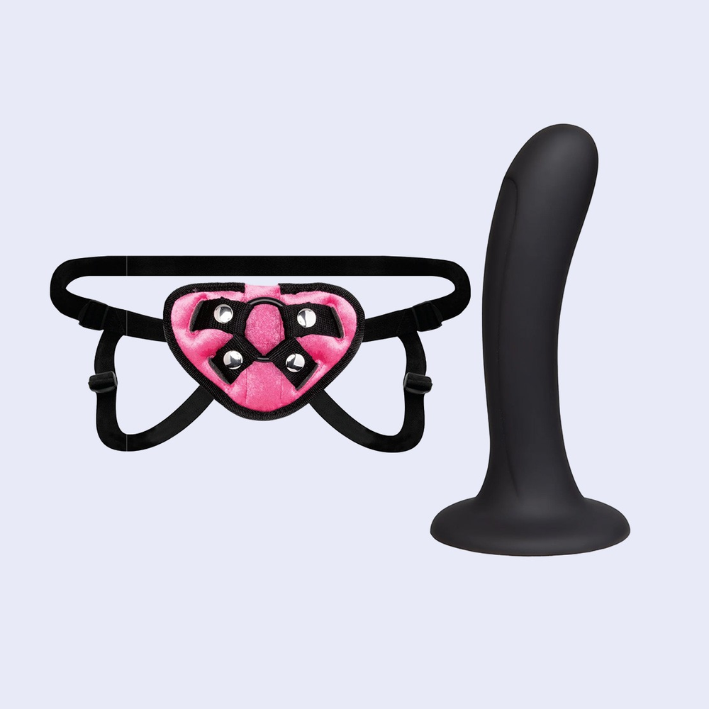 LUX FETISH 6" Strap-On Dildo Set