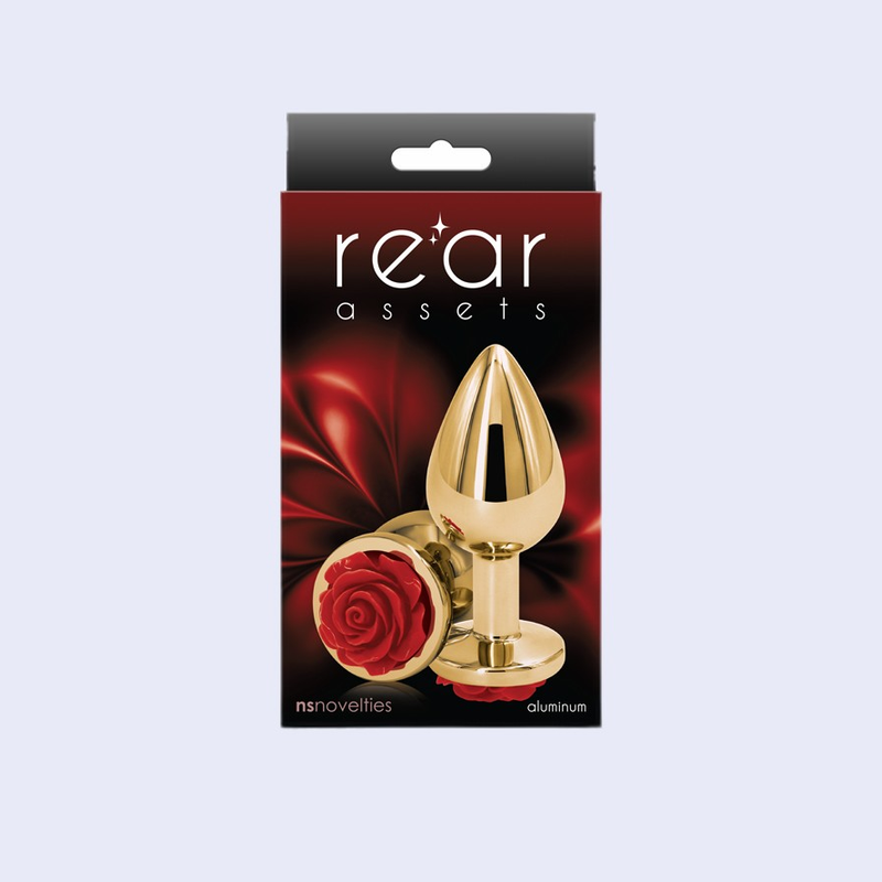Rear Assets Rose Medium Metal Anal Plug