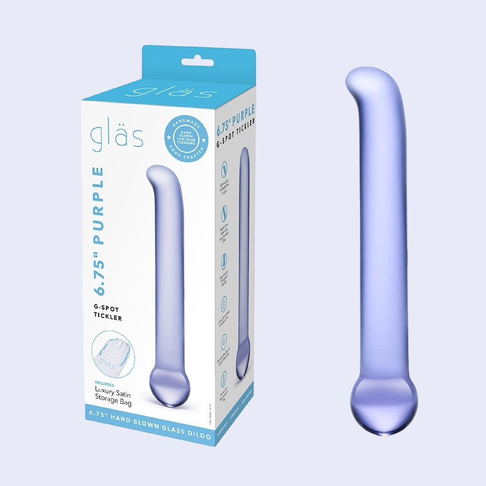 GLAS Purple G-Spot Tickler 5.5 Inch Glass Dildo