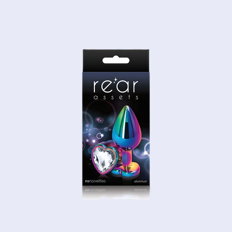 Rear Assets Multicolor Heart Medium Anal Plug