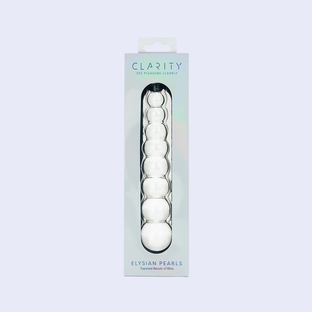 Clarity Glass Elysian Pearls 6.7 Inch Dildo