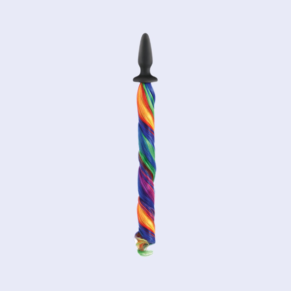 Unicorn Tails Rainbow Butt Plug