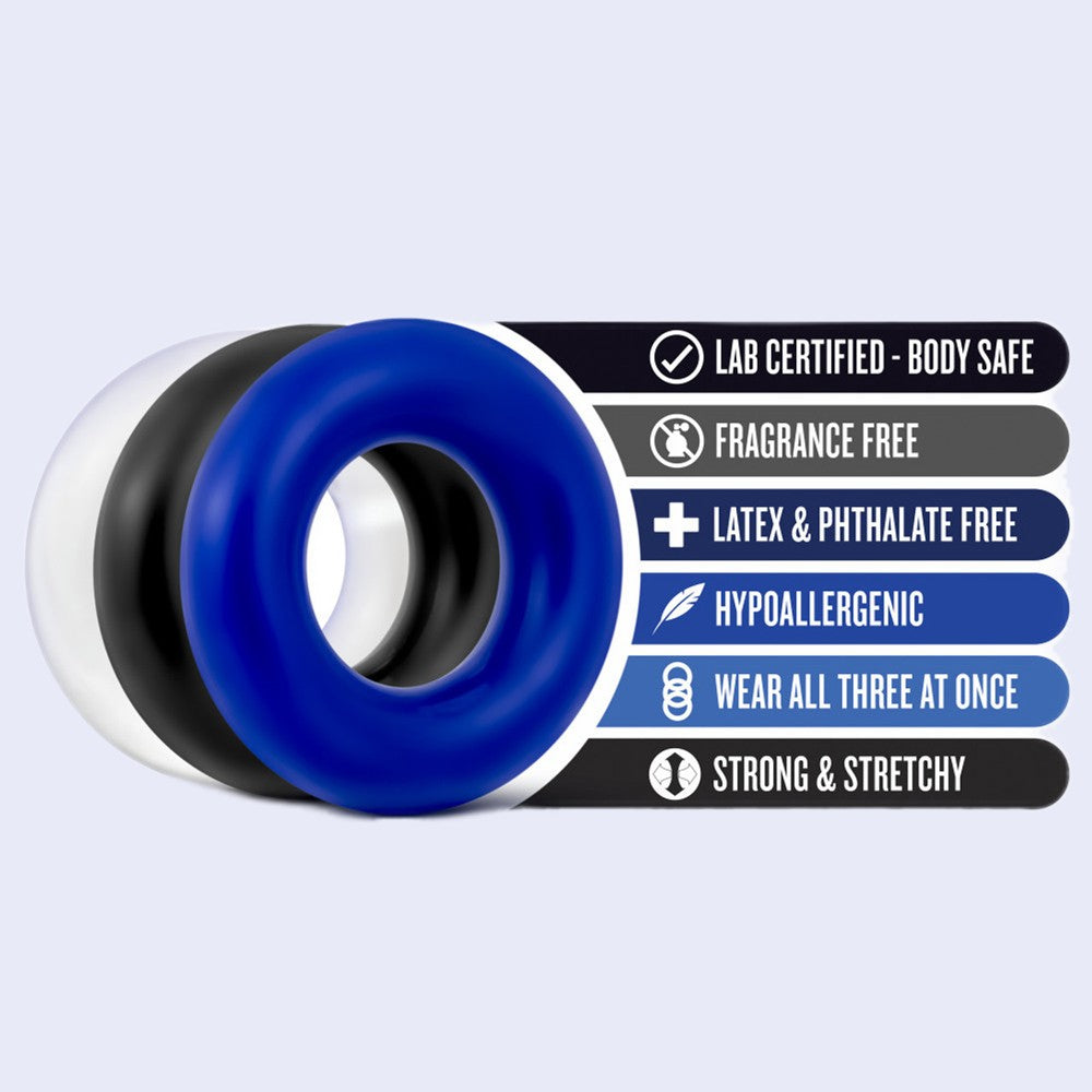 Stay Hard Donut Rings 3 Pack