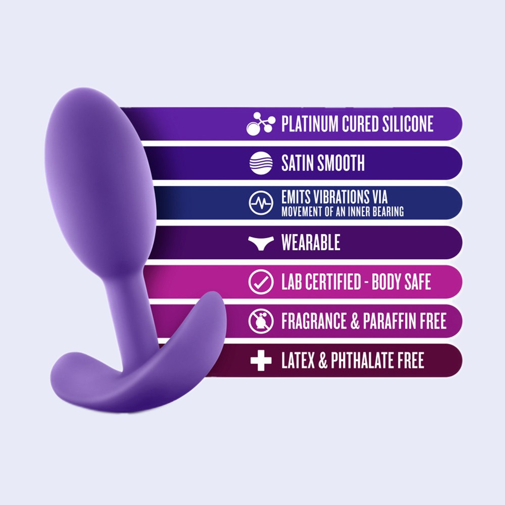 Luxe Wearable Vibra Slim Plug Small