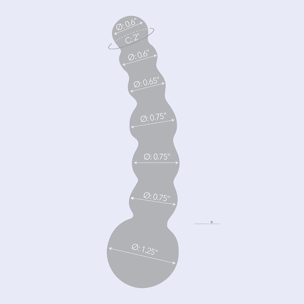GLAS 5" Curved Glass Beaded Dildo