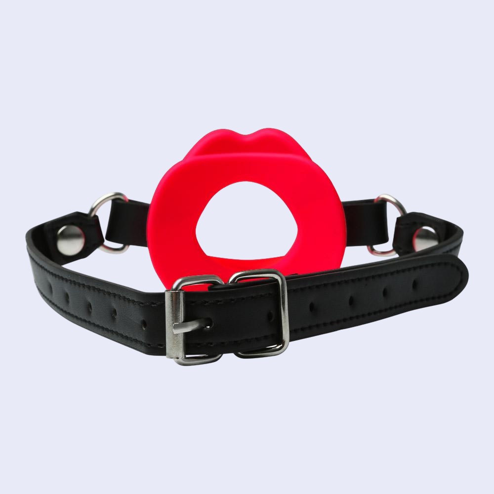 SPORTSHEETS Silicone Lips Open Mouth Gag