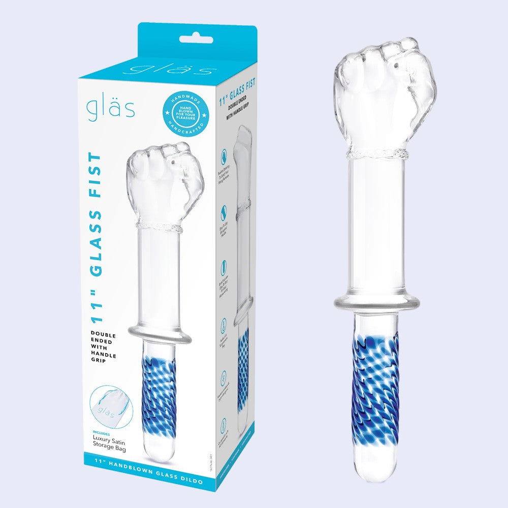 GLAS 11 Inch Glass Fist Dildo