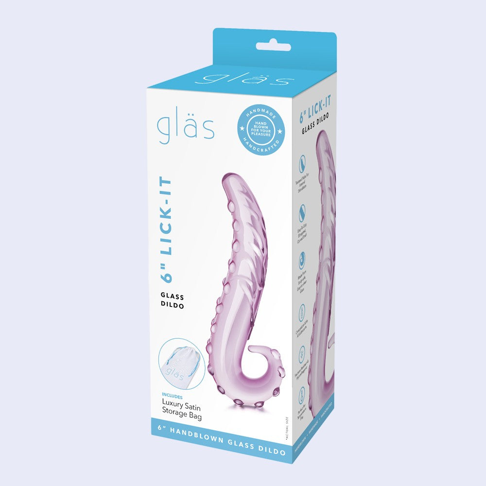 GLAS 6" Lick-It Glass Dildo