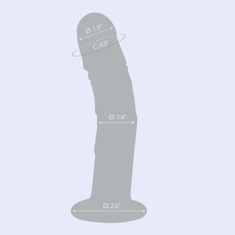 GLAS 7 Inch Curved Glass Dildo