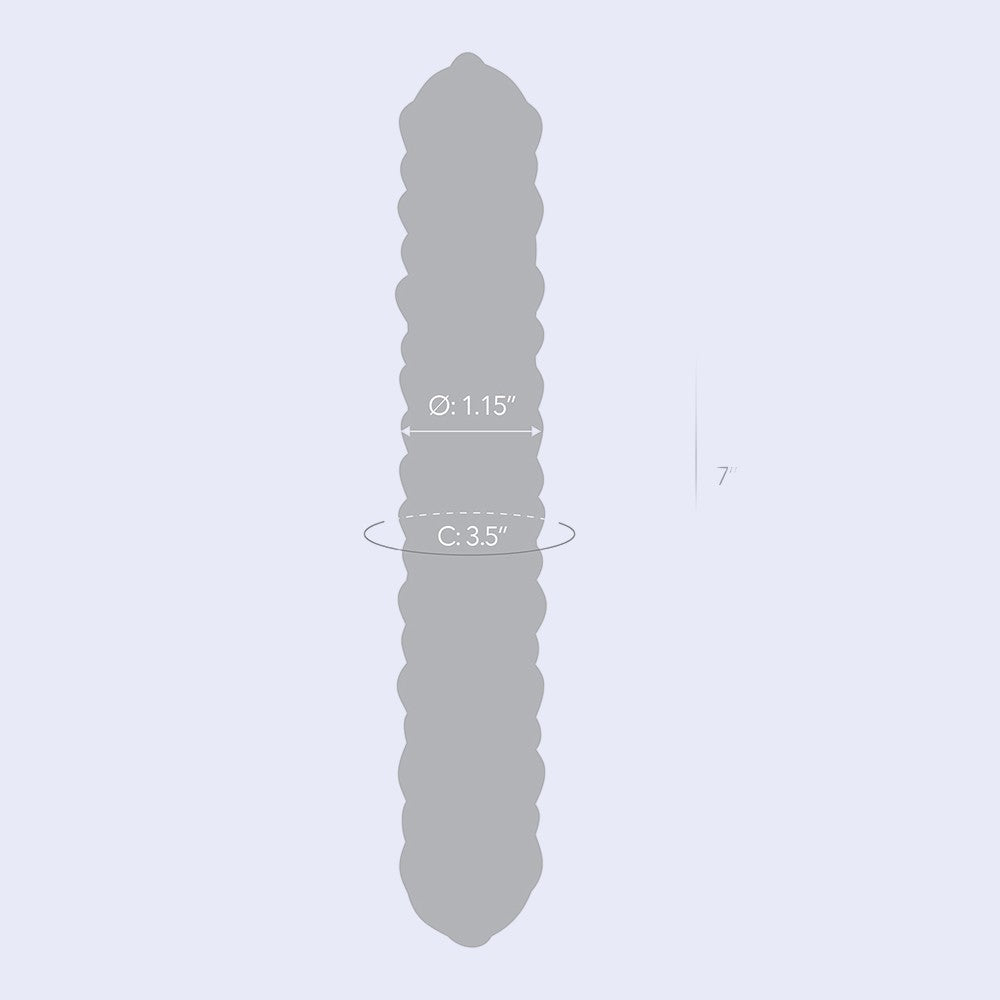 GLAS Purple Rose 6.5 Inch Nubby Glass Dildo
