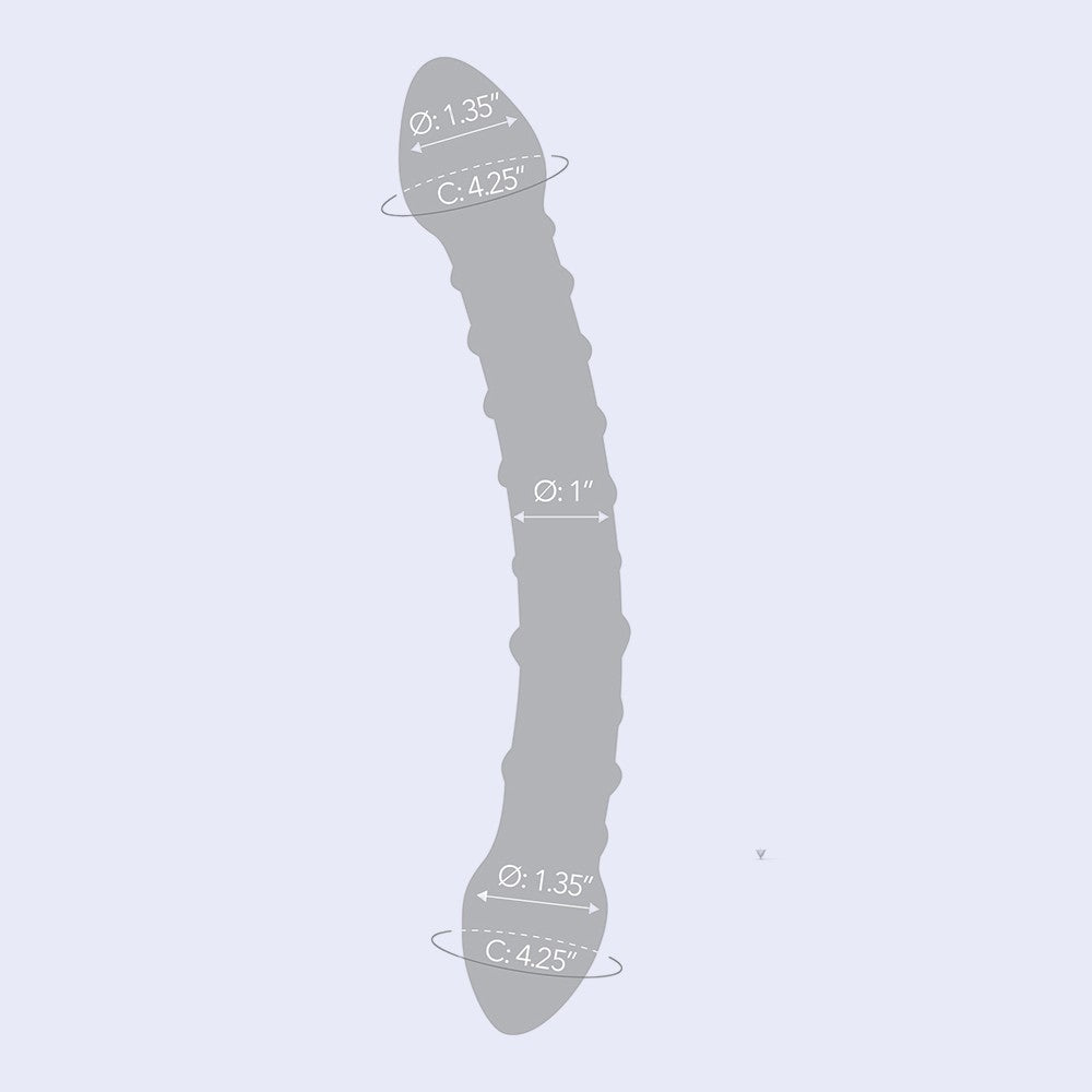 GLAS Double Trouble 7.5 Inch Glass Dildo