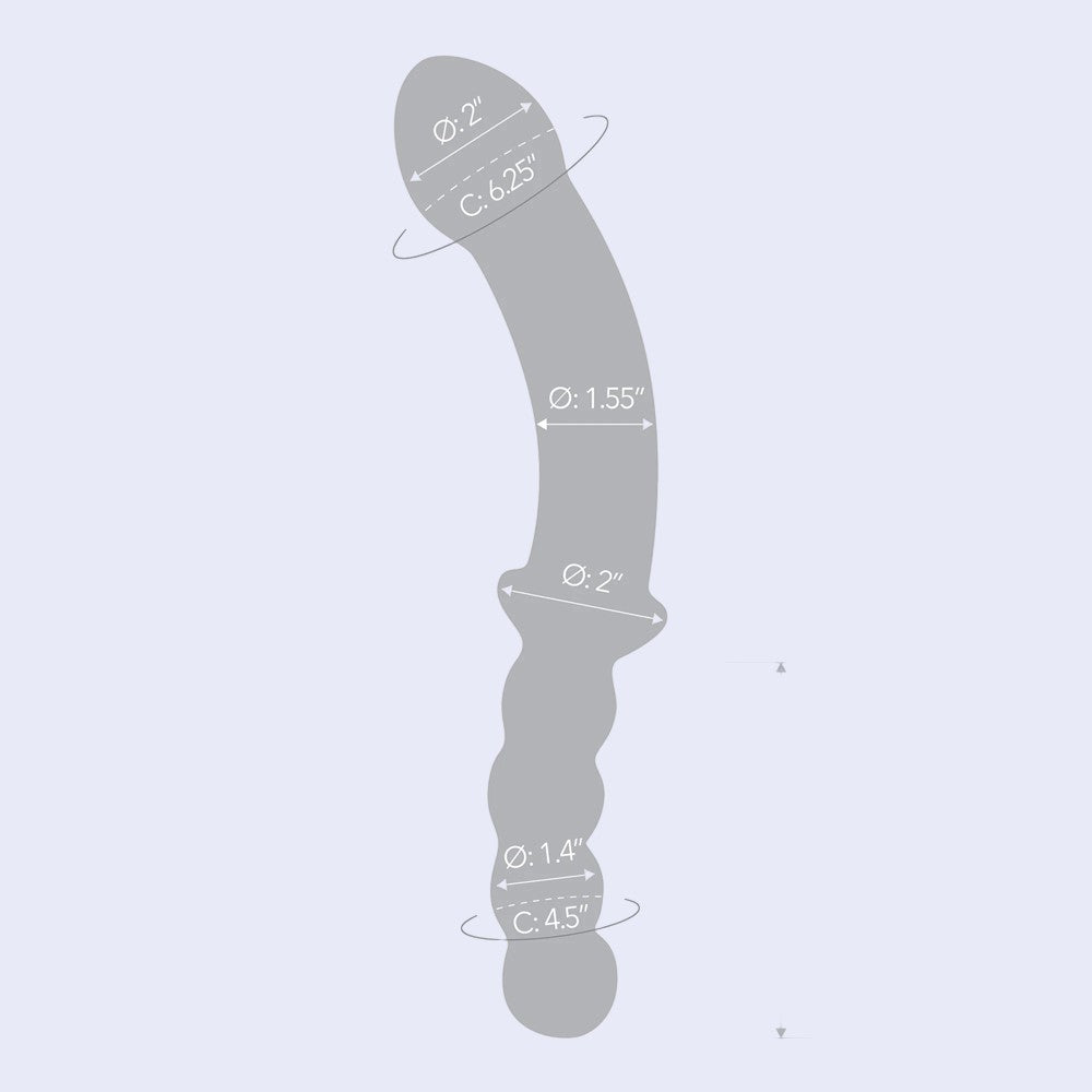 GLAS 12.5 Inch Double-Ended Glass Dildo