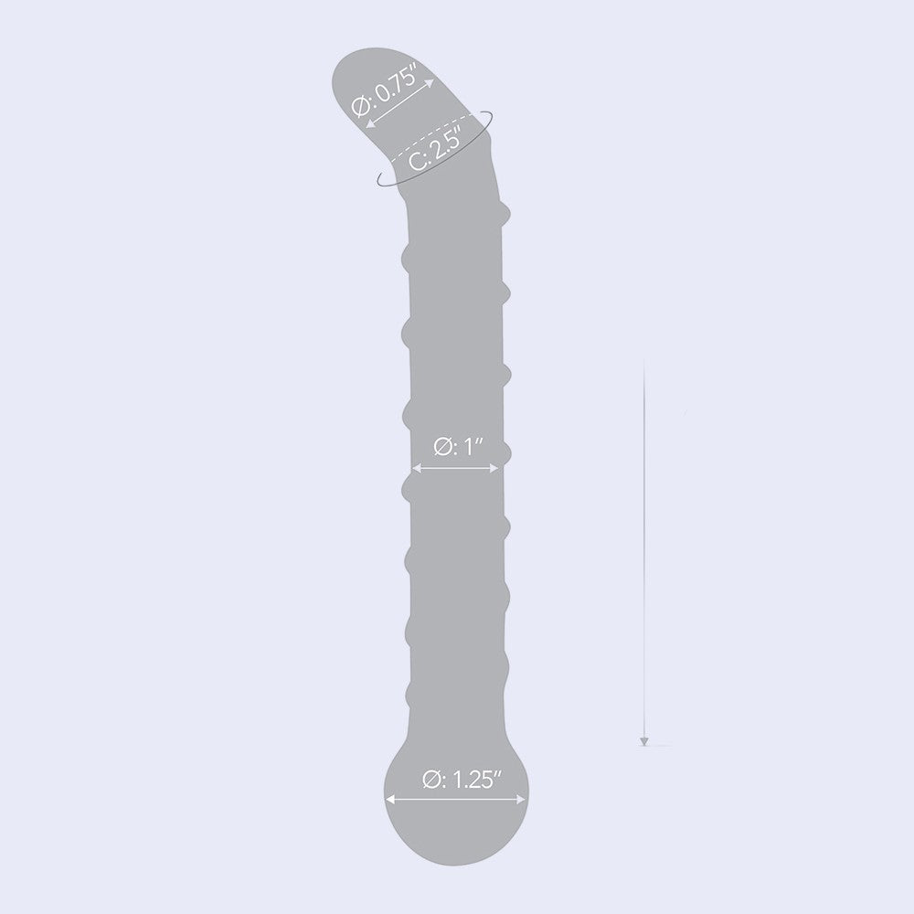 GLAS Mr. Swirly 6.5 Inch G-Spot Glass Dildo
