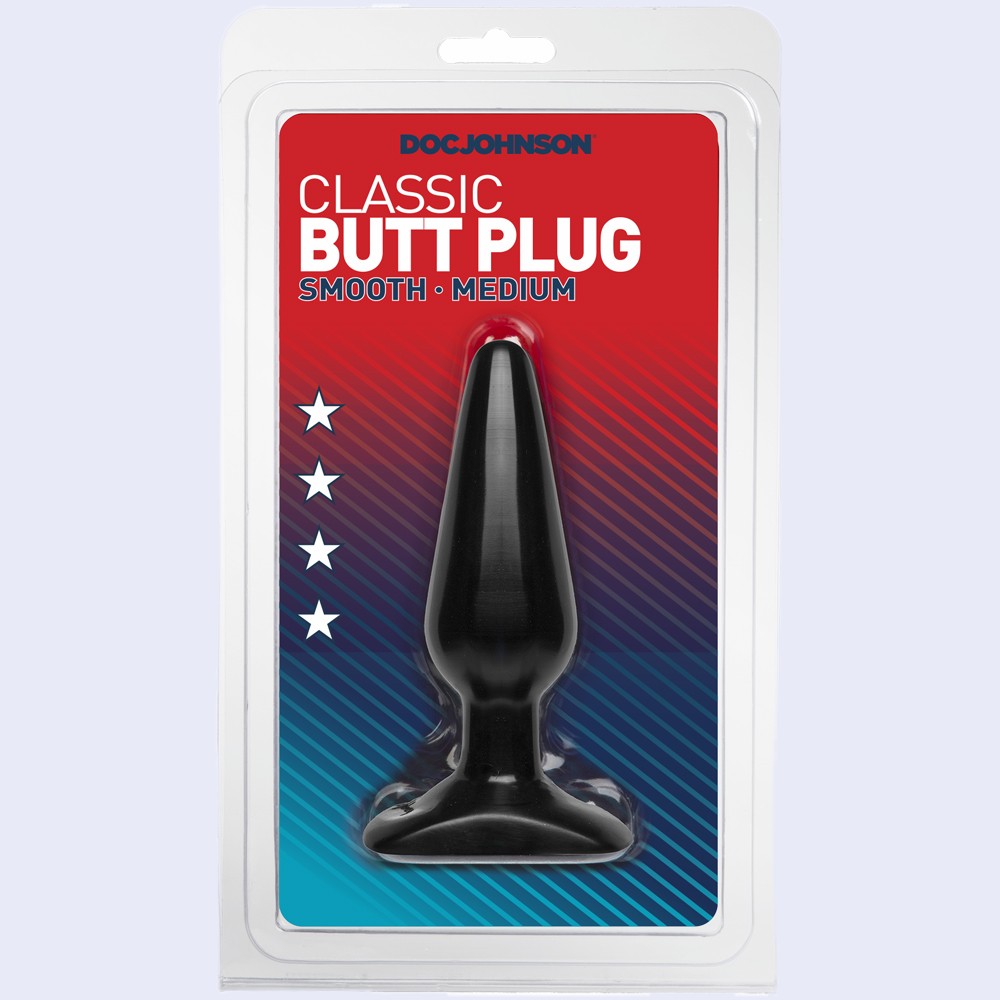 Classic Butt Plug - Medium Black