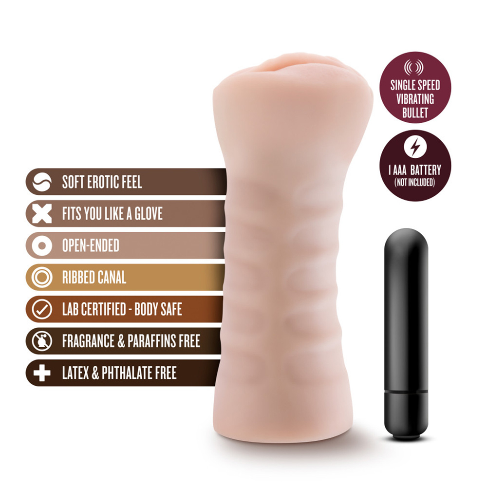 Blush M for Men Ashley Vibrating Masturbator - La Pepa