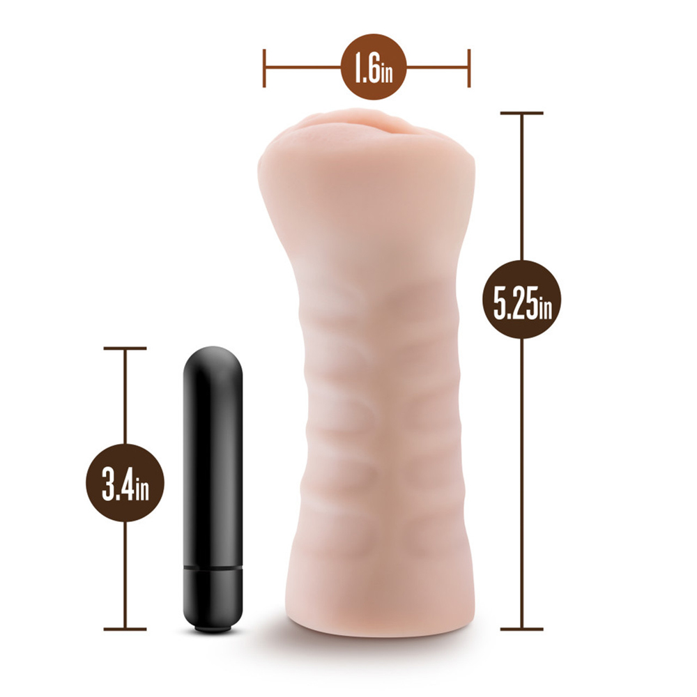 Blush M for Men Ashley Vibrating Masturbator - La Pepa