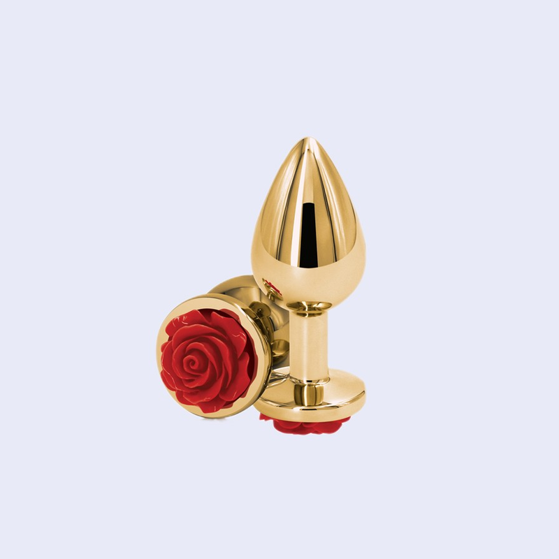 Rear Assets Rose Medium Metal Anal Plug