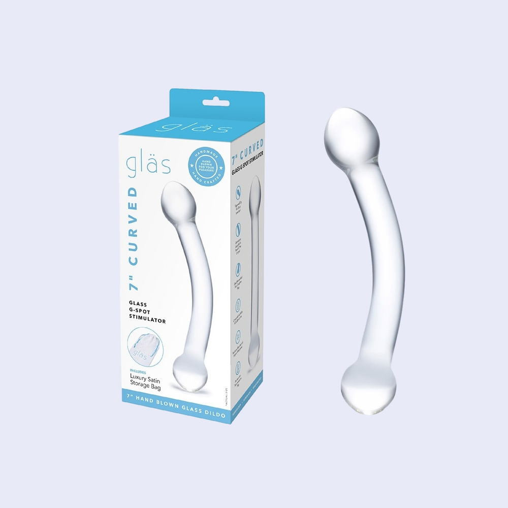 GLAS 7 Inch Curved Glass G Spot Stimulator