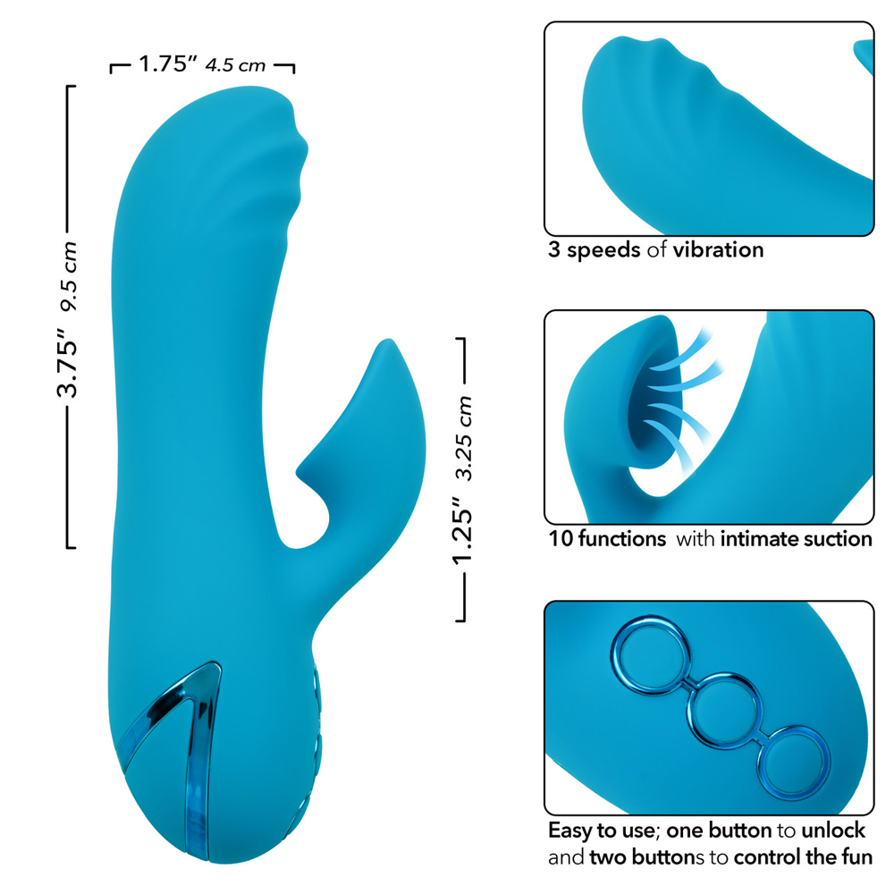 CalExotics Sunset Beach Seducer Suction Rabbit Vibrator - La Pepa