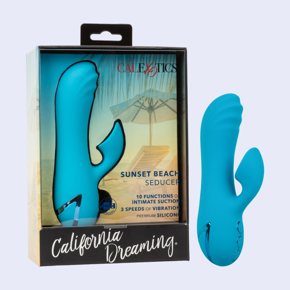 CalExotics Sunset Beach Seducer Suction Rabbit Vibrator - La Pepa