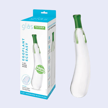 GLAS Eggplant Ecstasy 7.25 Inch Glass Dildo