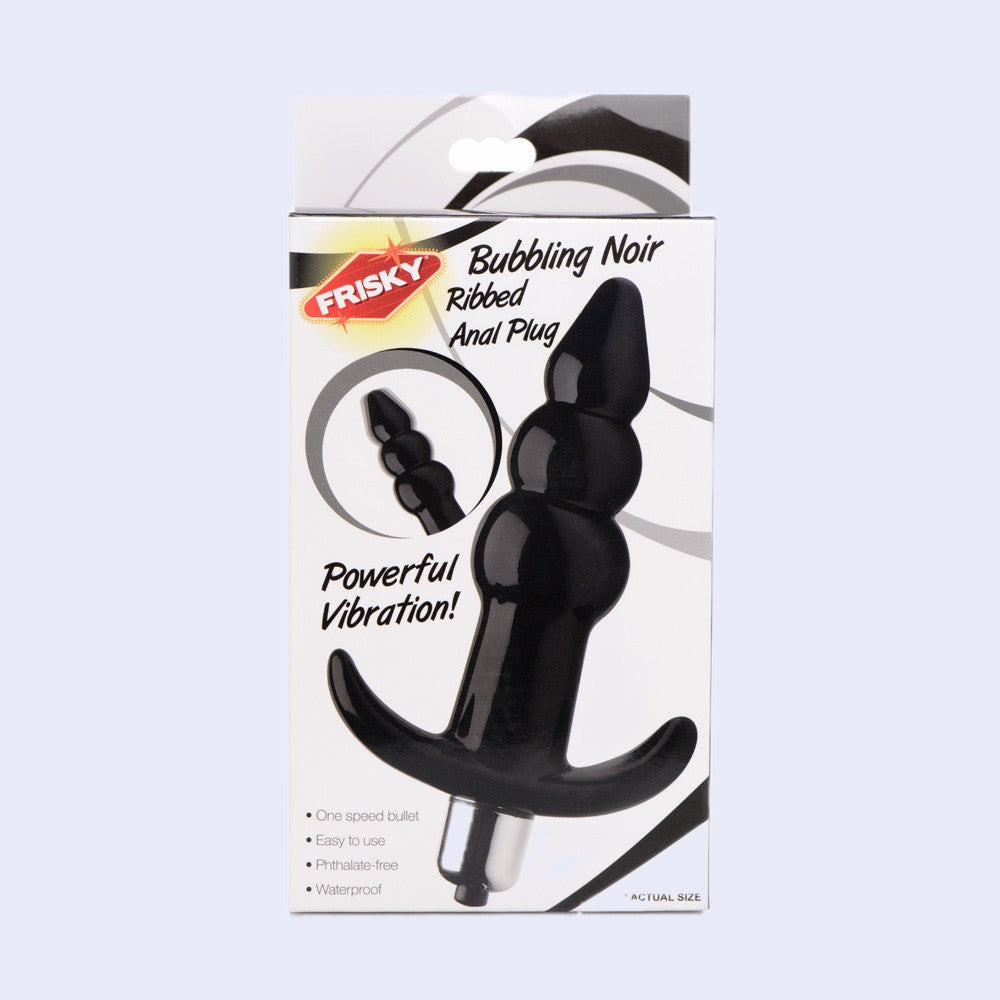 Frisky Bubbling Noir Anal Plug with Bullet