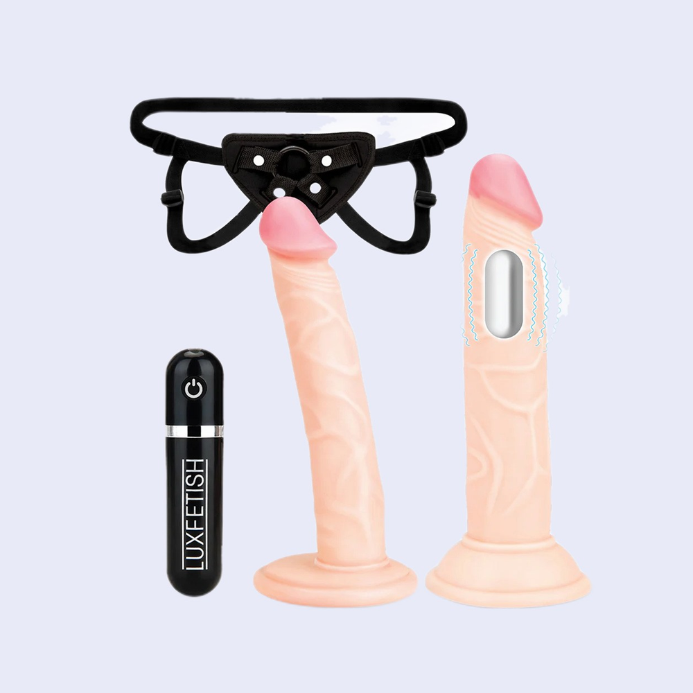 LUX FETISH 3pc Strap-On Pegging Trainer Set