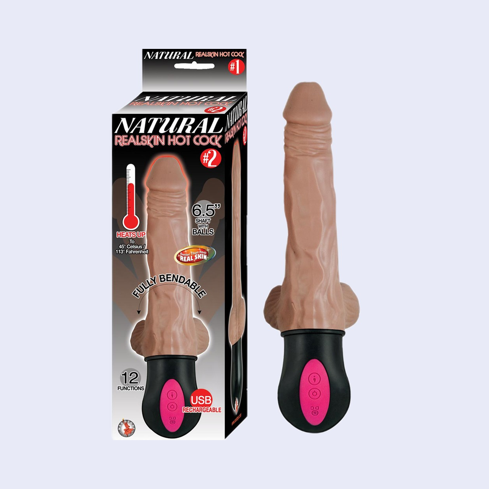Natural Realskin Hot Cock #2 6.5 Inch Vibrator