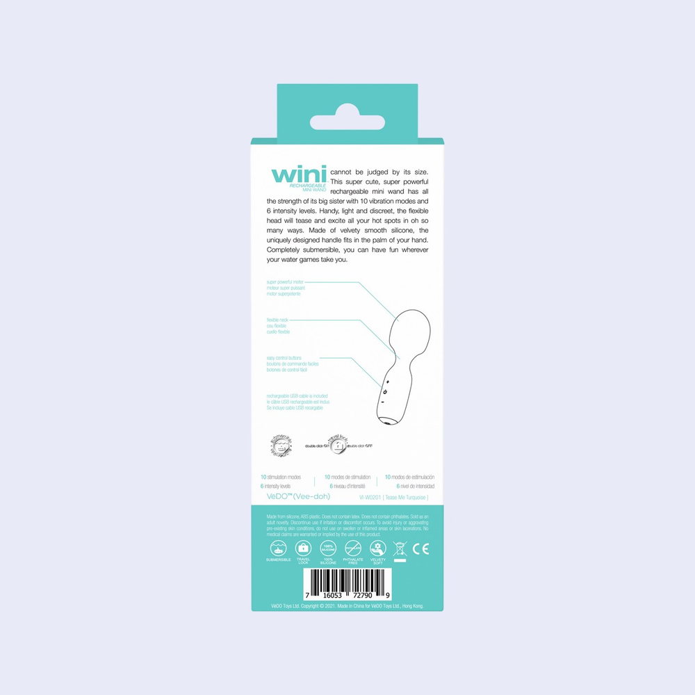 Wini Rechargeable Mini Wand Tease Me