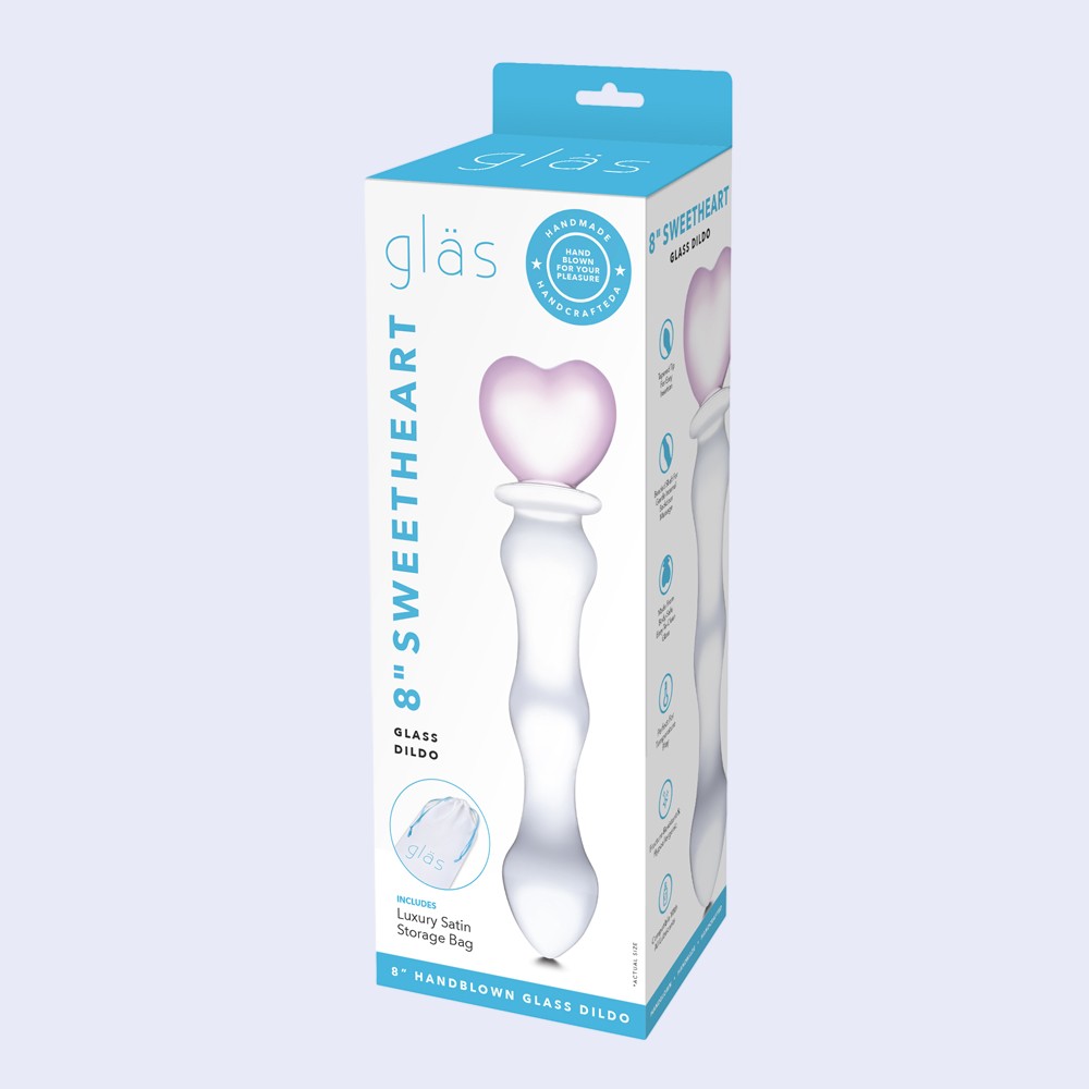 GLAS 8 Inch Sweetheart Glass Dildo