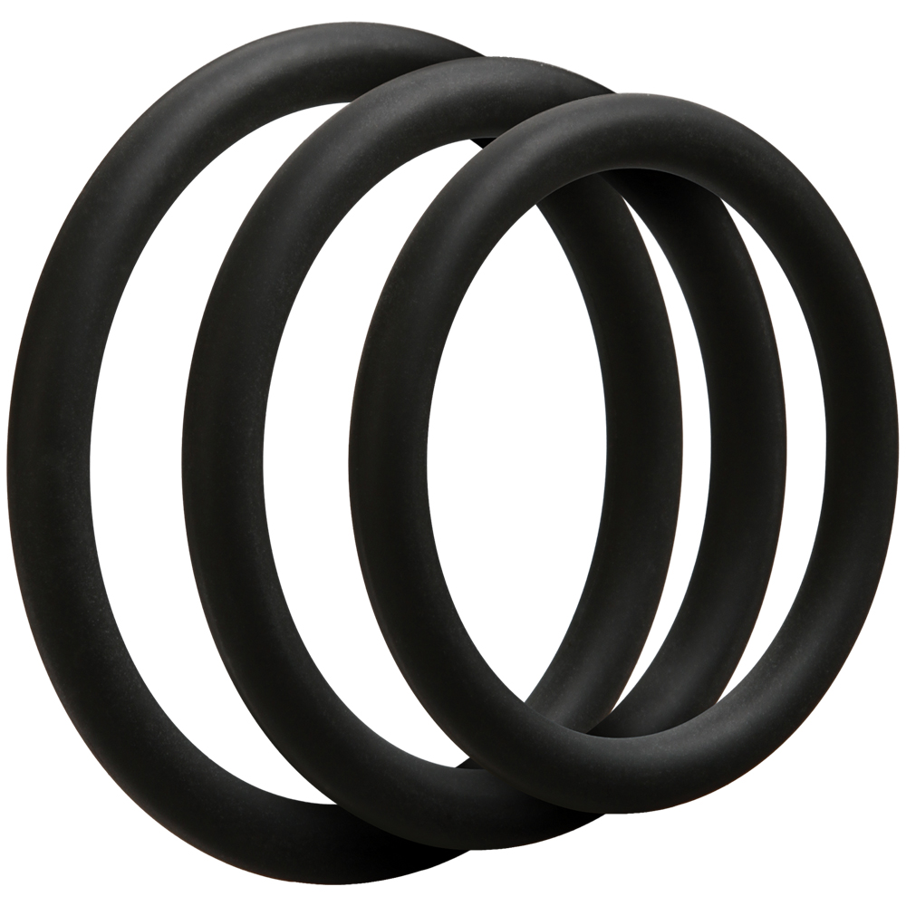 Doc Johnson OptiMALE Thin Silicone Cock Ring Set - La Pepa