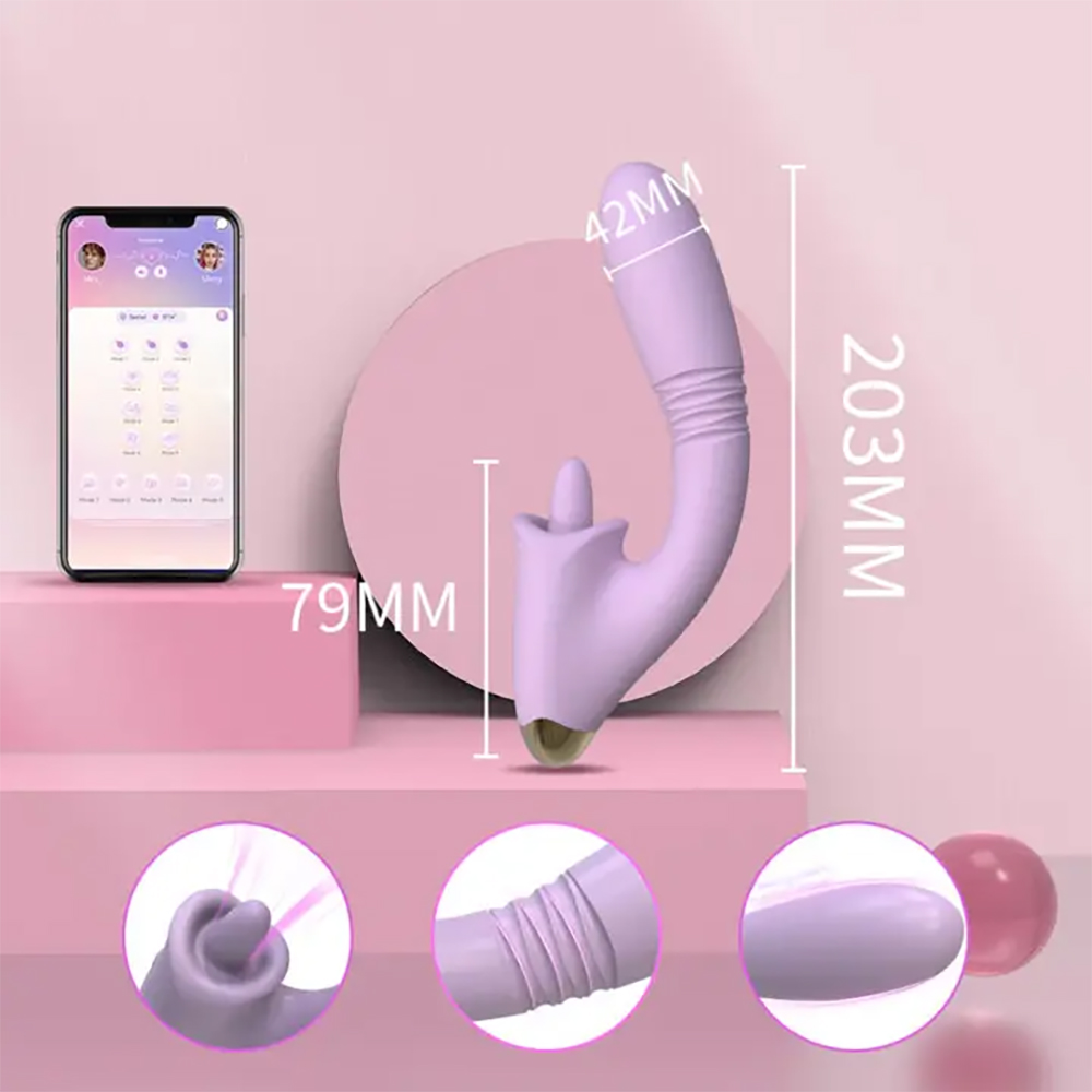Dyso Aerolure App-Controlled Thrusting Rabbit Vibrator - La Pepa