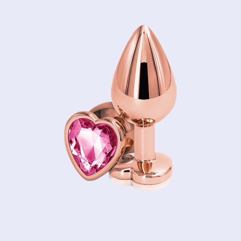 Rose Gold Heart Medium Anal Plug