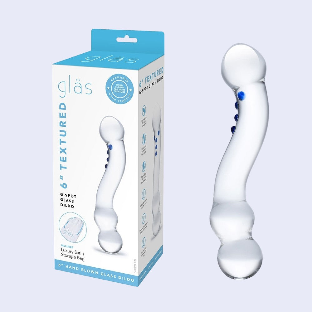 GLAS 6" Curved G-Spot Glass Dildo