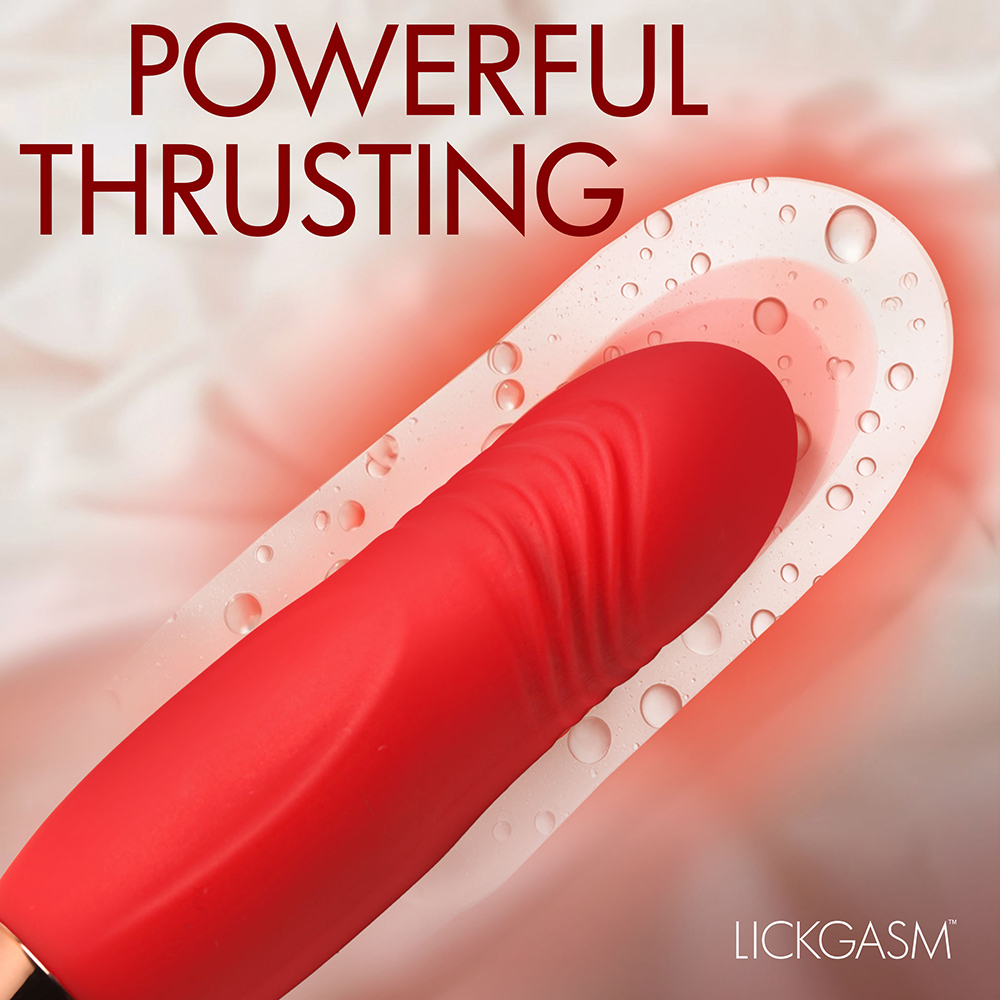 Lickgasm Bliss Kiss Clitoral Stimulator with Thrusting Vibrator - La Pepa