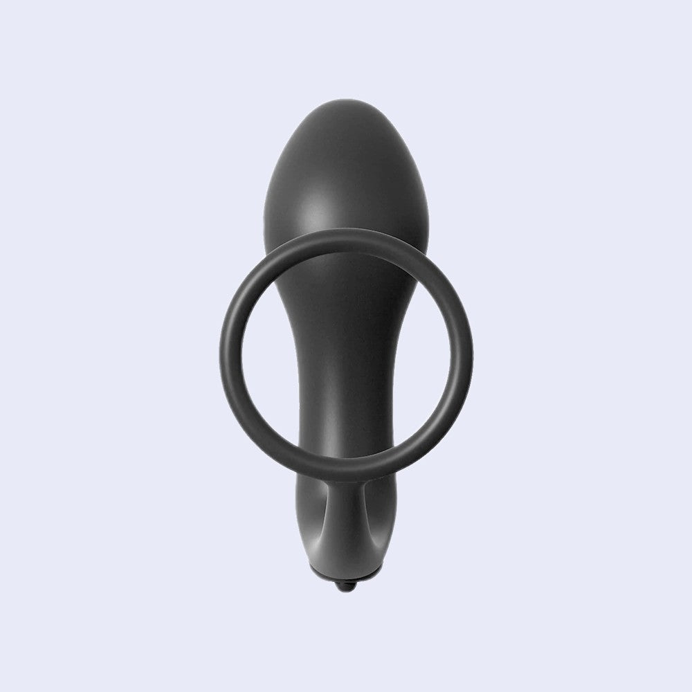 Ass-Gasm Vibrating Cockring Plug