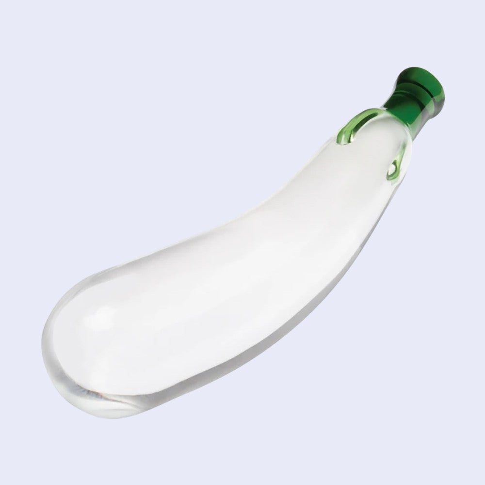 GLAS Eggplant Ecstasy 7.25 Inch Glass Dildo