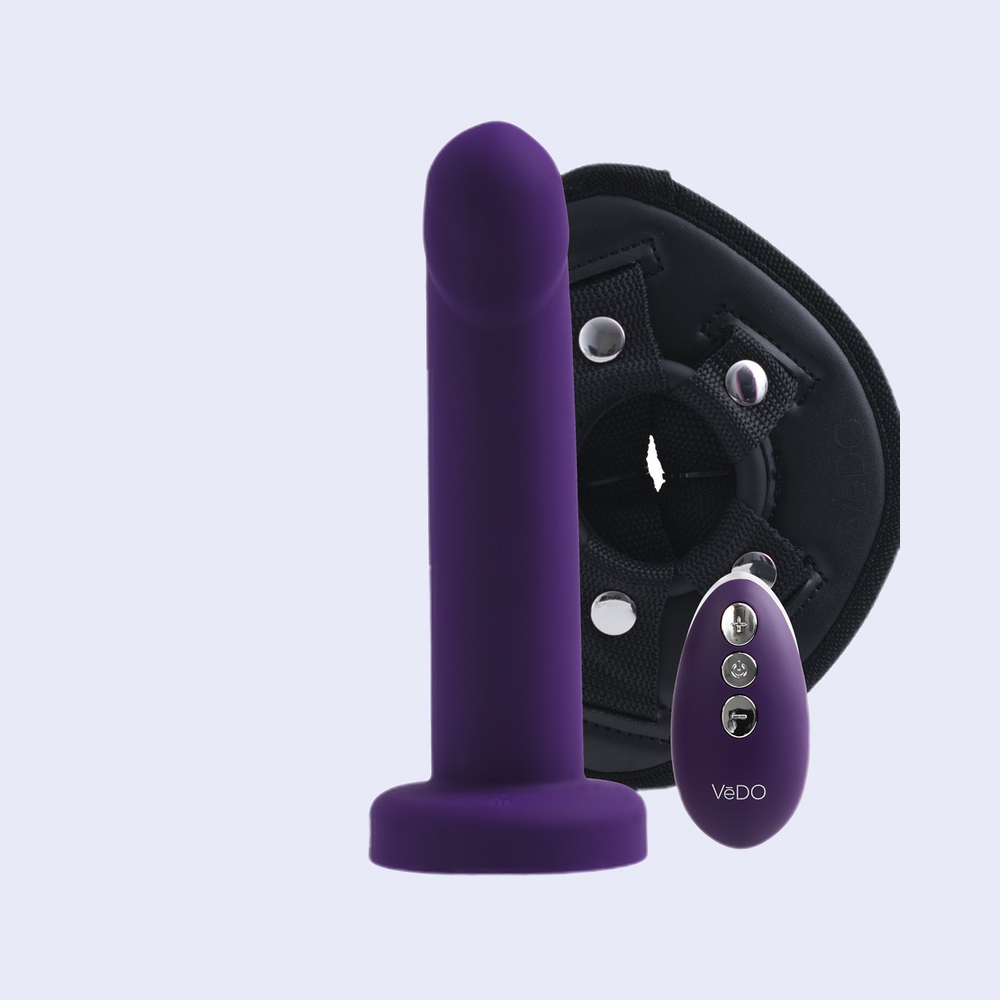 VEDO Strapped Rechargeable Vibrating Strap On