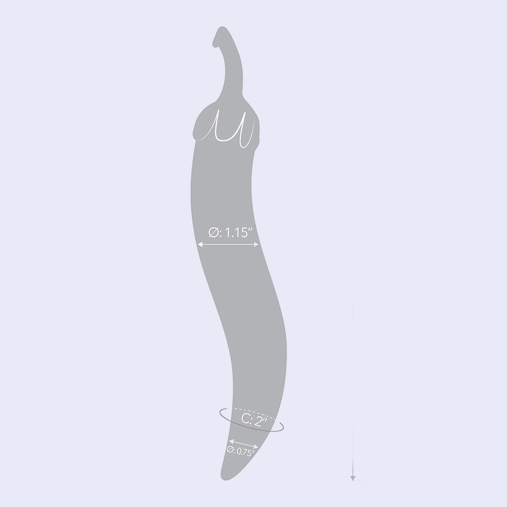 GLAS Glass Naturals Chili Pepper 6.5 Inch Dildo