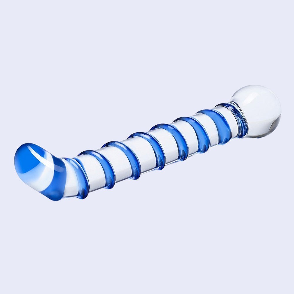 GLAS Mr. Swirly 6.5 Inch G-Spot Glass Dildo