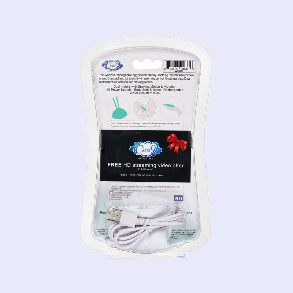 CLOUD 9 Wireless Remote Stroking Egg Vibrator
