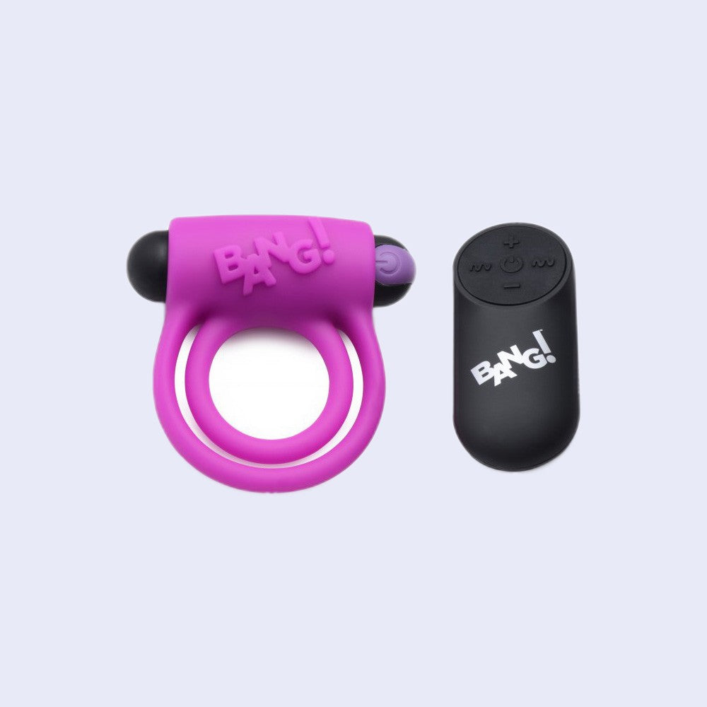 Bang! Silicone Cock Ring with Bullet Remote