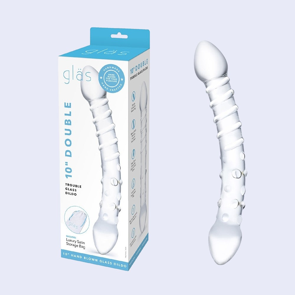 GLAS Double Trouble 7.5 Inch Glass Dildo