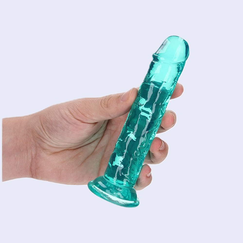 Realrock Crystal Clear Dildo 6'' With Suction Cup