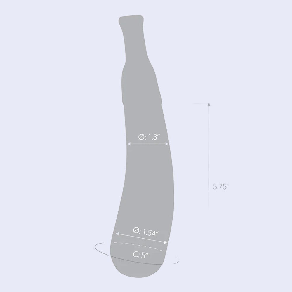GLAS Eggplant Ecstasy 7.25 Inch Glass Dildo