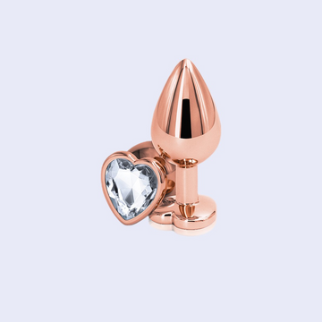 Rose Gold Heart Medium Anal Plug