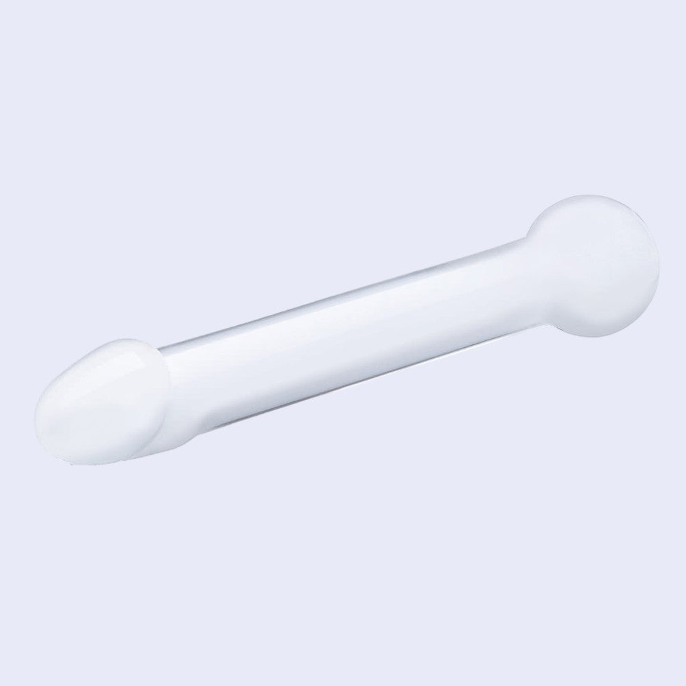 GLAS 7 Inch Realistic Head Glass Dildo