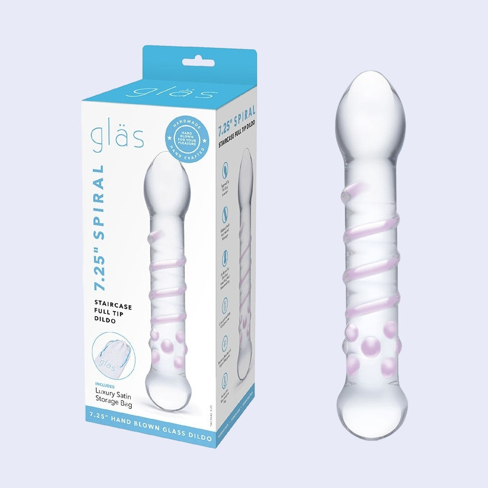 GLAS Spiral Staircase 7.5 Inch Glass Dildo