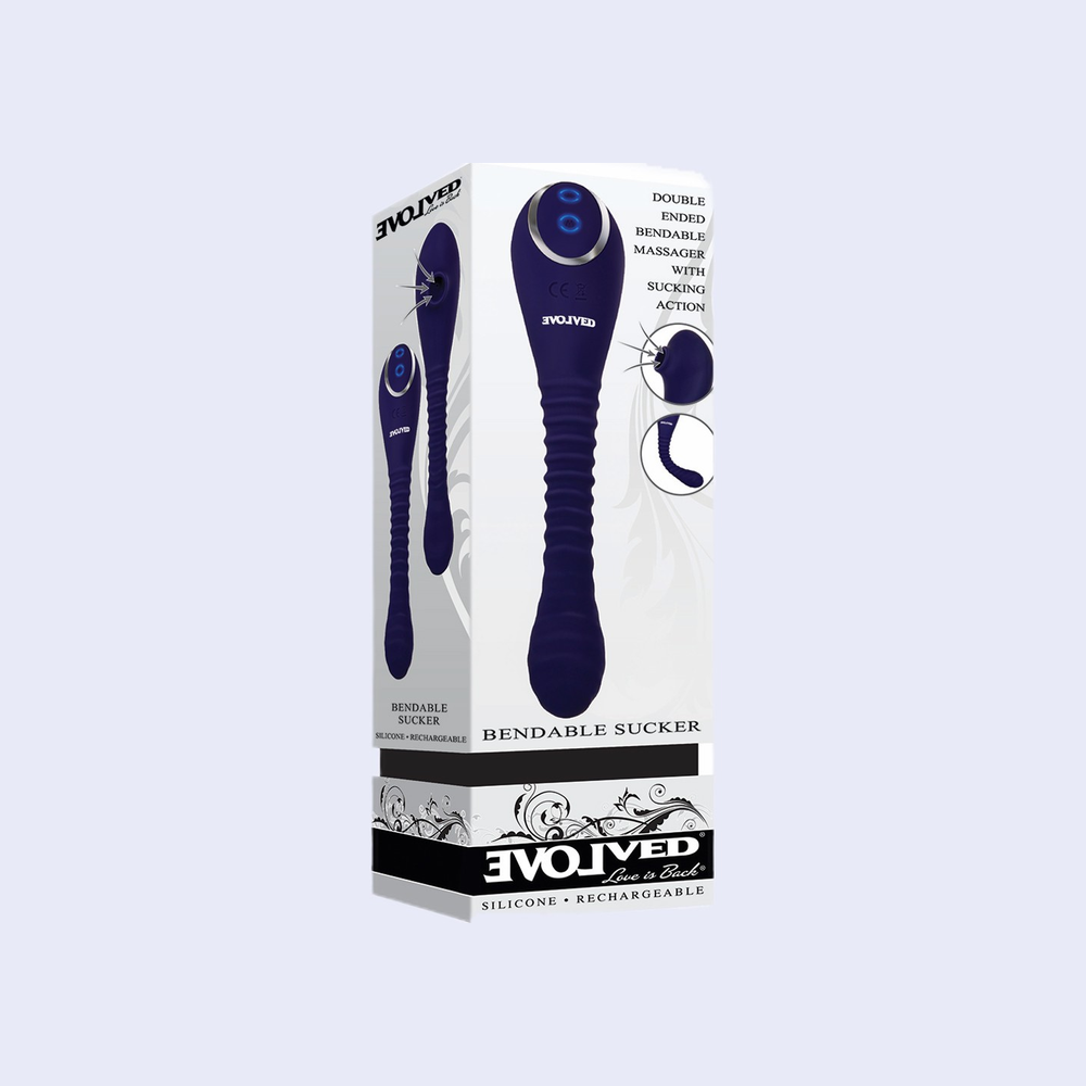 Bendable Sucker Double Ended Suction Vibrator